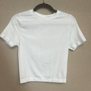 A New Day White Cropped Tee